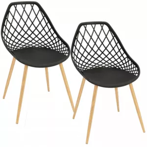 2 x Krzesło ARANDA czarne + nogi transfer