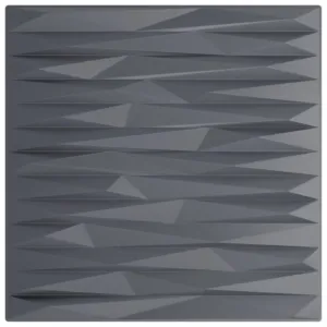 Panele ścienne, 12 szt., szare, 50x50 cm, XPS, 3 m², kamień