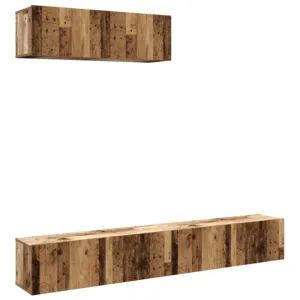 Wiszące szafki telewizyjne, 3 szt., stare drewno, 100x30x30 cm
