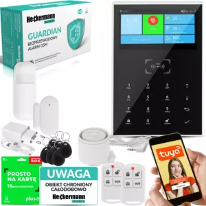 Alarm GSM Heckermann Guardian VI Tuya BOX + Tabliczka + SIM