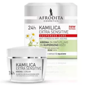 Afrodita Camomile Extra Sensitive 24h Krem Do Skóry Wrażliwej I Naczynkowej