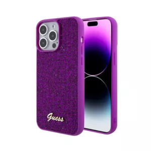 Guess Disco Metal Script - Etui iPhone 15 Pro Max (fuksja)