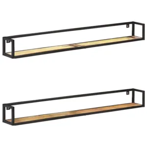 Półki ścienne, 2 szt., 160 cm, lite drewno z odzysku