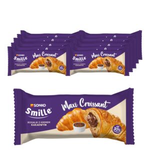 12x SMILLE Maxi Croissant - rogalik z kremem kakaowym 160g