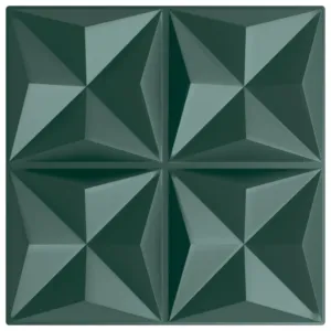 Panele ścienne, 48 szt., zielone, 50x50 cm, XPS, 12 m², origami