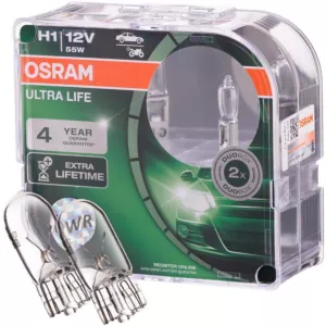 Żarówki H1 OSRAM Ultra Life Long Life + W5W