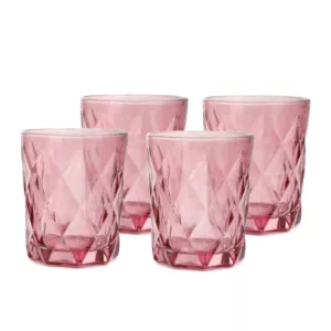 Zestaw szklanek LUNNA różowych 4 szt. 0,29 l HOMLA