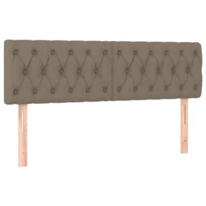 Zagłówki do łóżka, 2 szt., taupe, 80x7x78/88 cm, tkanina