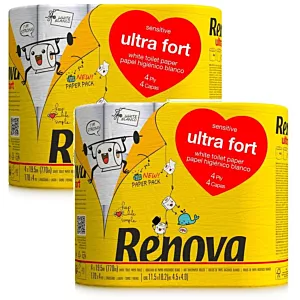 2x Papier toaletowy Renova Ultra Fort 4R