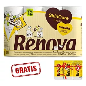 Papier toaletowy Renova Skin Care Vanilla 12R +gratis