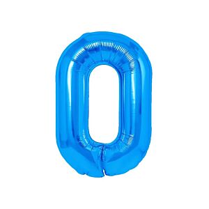Balon foliowy "cyfra 0", ciemno niebieska, 100 cm [balon na hel, cyfra duża, urodziny]