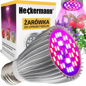 Lampa LED plant do wzrostu roślin Heckermann 40LED MDA-PG03 30W