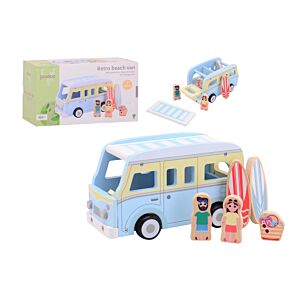 Drewniany camper bus w stylu retro JOUECO