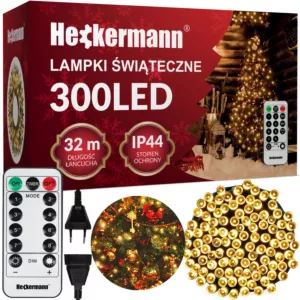 Lampki świąteczne Heckermann CL-LHL-30 300LED Warm