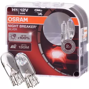 Mocne żarówki H1 OSRAM Night Breaker Silver + W5W