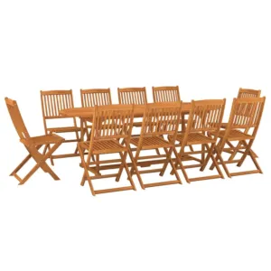 11-cz. zestaw mebli ogrodowych 220x90x75cm lite drewno akacjowe