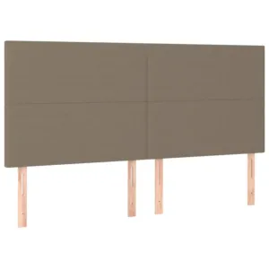 Zagłówki do łóżka, 4 szt., taupe, 100x5x78/88 cm, tkanina