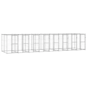 Kojec dla psa, z zadaszeniem, stal galwanizowana, 19,36 m²