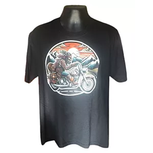 Koszulka męska z Nadrukiem Grafiką Motocyklista 4 roz. XL