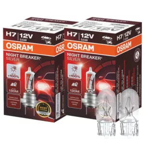 Mocne żarówki H7 OSRAM Night Breaker Silver + W5W