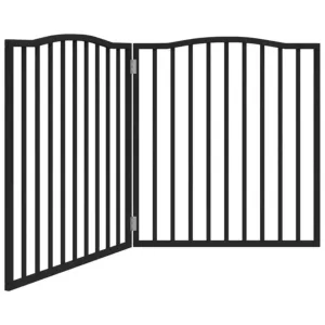 Składana bramka dla psa, 2 panele, czarna, 160 cm