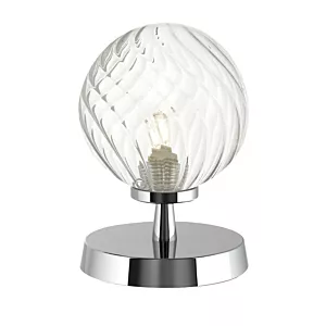 Lampa Stołowa Esben Touch Table Lamp Polished Chrome With Twisted Glass