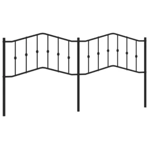 Metalowe wezgłowie, czarne, 200 cm