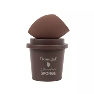 Donegal Chocolate Sponge  - gąbeczka do makijażu w zestawie z etui, 1szt