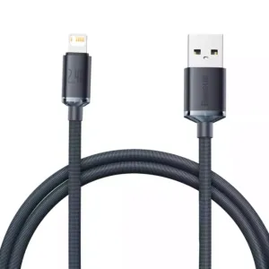 Kabel USB do Lightning Baseus Crystal, 2.4A, 1.2m (czarny)