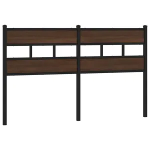 Wezgłowie, brązowy dąb, 150 cm, stal i materiał drewnopochodny