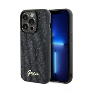 Guess Disco Metal Script - Etui iPhone 13 Pro Max (czarny)