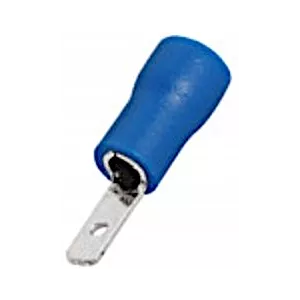 2x Konektor męski 2.8mm z izolacją niebieski