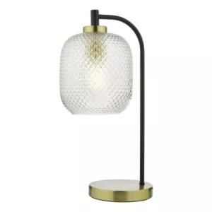 Lampa Stołowa Tehya Table Lamp Matt Black Textured Glass