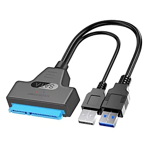 Adapter USB 3.0 do dysków 2,5"/3,5" SATA + zasilanie