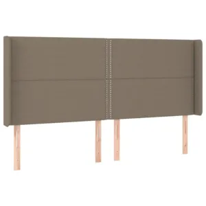 Zagłówek uszak, kolor taupe, 163x16x118/128 cm, tkanina