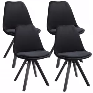 4 x Krzesło SAIDA czarne - czarne nogi