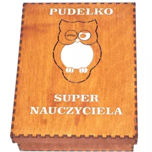 Drewniane pudełko SUPER NAUCZYCIELA