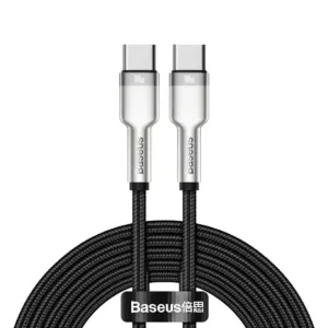 Kabel USB-C do USB-C Baseus Cafule, 100W, 2m (czarny)