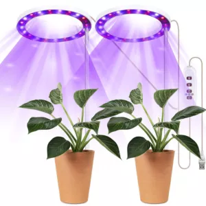 Lampa do wzrostu roślin LED plant Heckermann PIERŚCIEŃ TSH-G1-2 - 2 głowice - Fioletowy