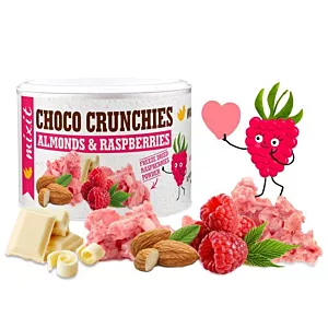 Mixit crunchies malinowe grudki z migdałami, 140g