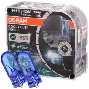 Białe żarówki H15 OSRAM Cool Blue Intense + W5W