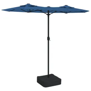 Podwójny parasol ogrodowy, niebieski, 316x240 cm