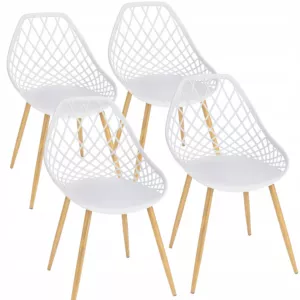 4 x Krzesło ARANDA białe + nogi transfer