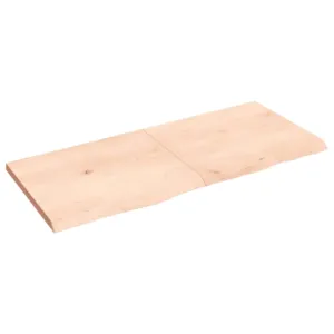 Półka, 140x60x(2-4) cm, surowe lite drewno dębowe