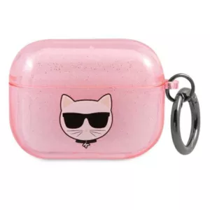 Karl Lagerfeld Choupette Head Glitter - Etui AirPods 3 (różowy)