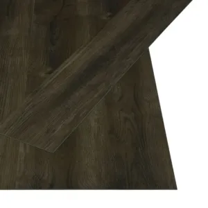 Samoprzylepne panele podłogowe 4,46 m², 3 mm, PVC ciemnobrązowe