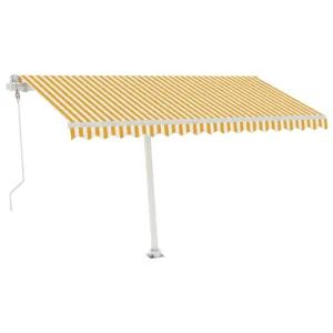 Automatycznie zwijana markiza, LED i czujnik wiatru, 400x300 cm