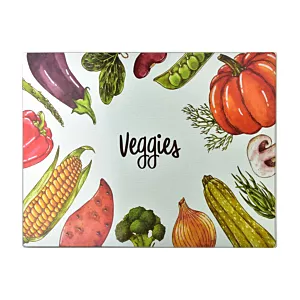 ARIA Deska do krojenia 40x30cm           szklana veggies