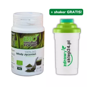 BIO Młody Jęczmień BIO Organic Foods Suplement diety 150 g + SHAKER GRATIS!