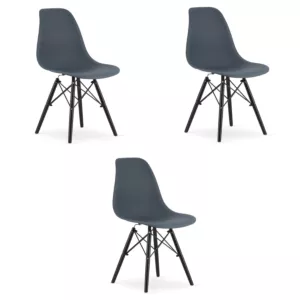 Krzesło OSAKA dark slate / nogi czarne x 3
